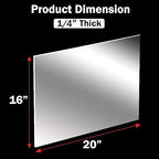 CALPALMY 1/4" Thick Clear Acrylic Sheets - Image 2