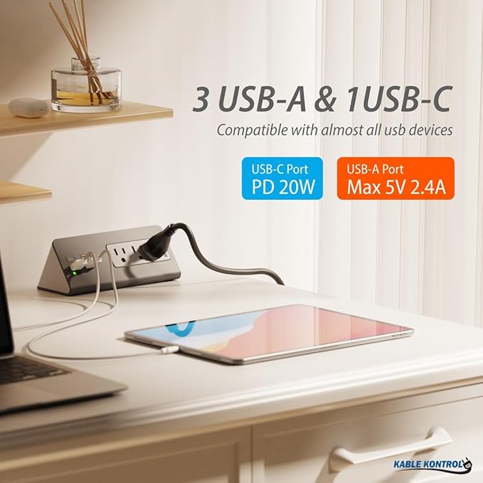 Kable Kontrol Desk Clamp Power Strip - Image 3