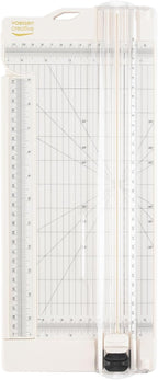 Vaessen Creative Trimmer + Scoring Board 4.5" for Scrapbooking, Cardmaking and Other Paper Crafts, White, 11,4 x 30,5 cm