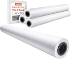 VEVOR Wide Format Paper, 36 in x 150 ft Plotter Paper, 4 Rolls CAD Bond Rolls by VEVOR
