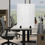 2 Pack Clamp-on Desk Privacy Panels, Frosted Acrylic Desk Dividers - Image 8