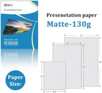 Uinkit 100 Sheets Matte Presentation tabloid paper 11x17 matte Double Sided - Image 2