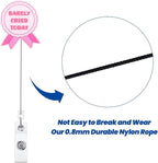 Barely Cried Today Funny Nurse Badge Reel, Cute Pink Ribbon Retractable ID Card - Image 5