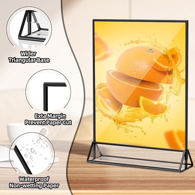 PPH-Sisy Acrylic Sign Holder 8.5X11 Clear Sign Holder, Double Sided Flyer Holder - Image 3