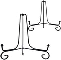 HENABLE 2PCS Premium Black Iron Plate Stands by HENABLE