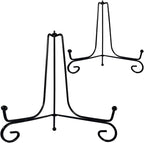 HENABLE 2PCS Premium Black Iron Plate Stands by HENABLE