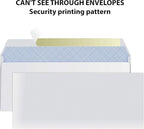 #10 Envelopes Letter Size Self Seal | 1, 050 Business Mailing Security Peel and - Image 5
