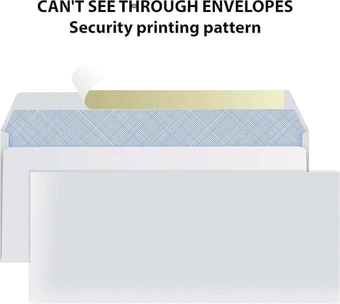#10 Envelopes Letter Size Self Seal | 1, 050 Business Mailing Security Peel and - Image 5
