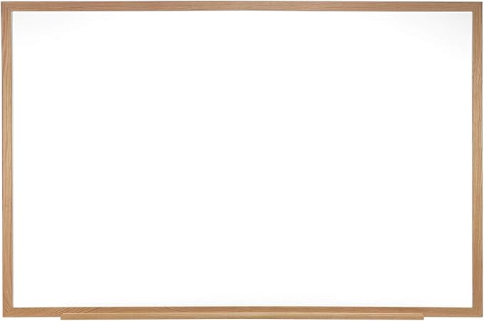 Ghent M1 Porcelain Magnetic Whiteboard, Wood Frame by Ghent