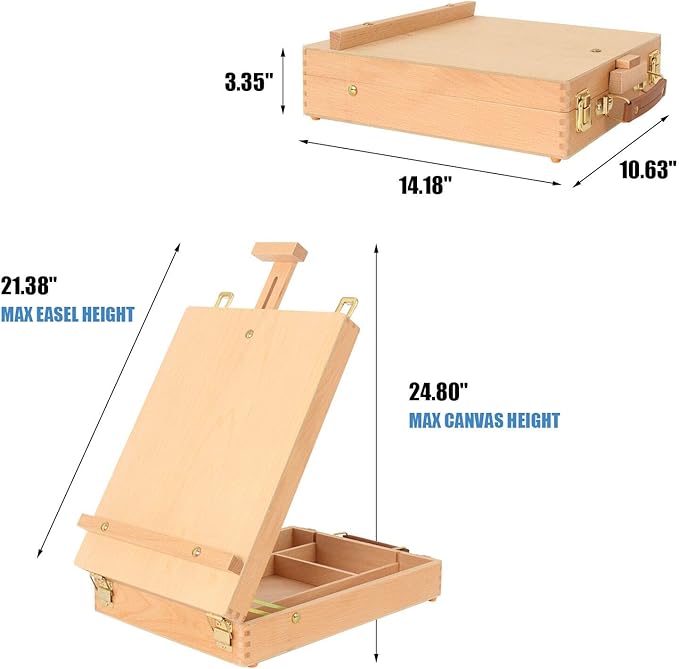 Kuyal Art Kit, 45 Piece Wooden Paint Set Crafts Drawing Painting Kit - Image 7