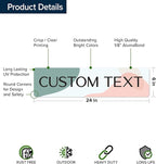 Custom Sign, Custom Street Sign, 11 Font Colors, 13 Font Styles, 4 Hole Options - Image 6