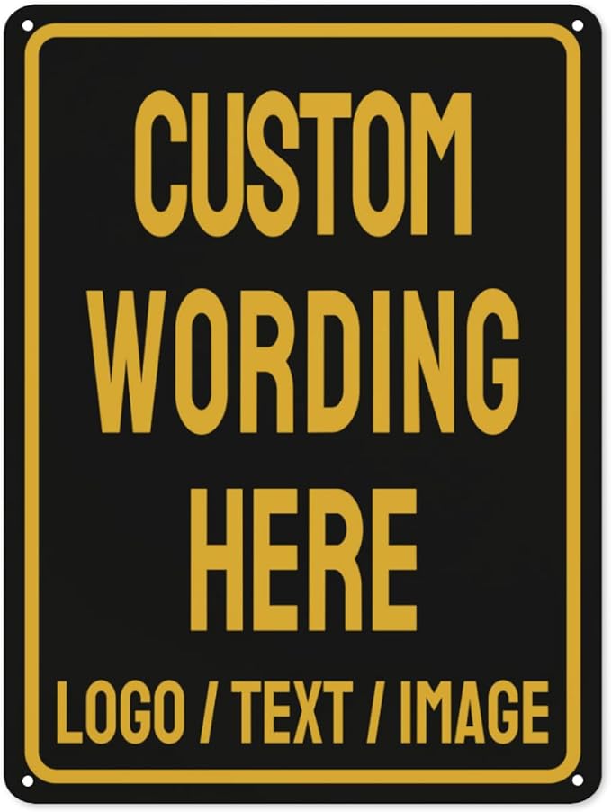 Custom Sign Bulk Personalized Metal Signs by Custom
