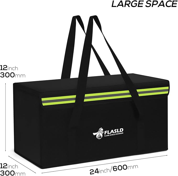 FLASLD Large Fireproof Document Bags, Fireproof Folder Safe Box - Image 3
