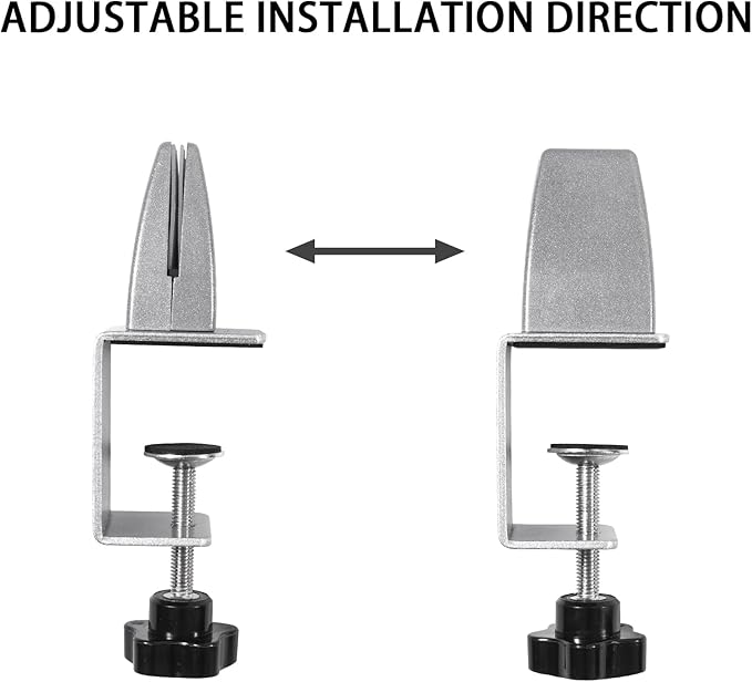 Heavy Duty Sneeze Guard Clamp For 0.1" to 1" Thick Panel, Desk Partition - Image 5