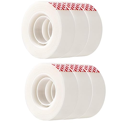 Amazon Basics Matte Finish Tape, 6 Pack, 2.1 x 0.75 inch, Translucent by AmazonBasics