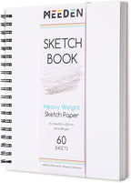 MEEDEN 8"x10" Sketchbook Paper Pad: 122lb/180gsm Spiral Bound Art Sketch Book by MEEDEN