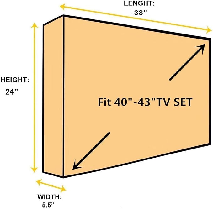 BroilPro Accessories Outdoor 40"-43" TV Set Cover, Scratch Resistant Liner - Image 6