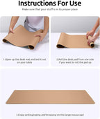 YSAGi Leather Desk Protector, Office Mat, Large Mouse Pad, Non-Slip PU Leather - Image 9
