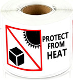 Protect from Heat Caution Labels,Shipping Warning Stickers for Package Boxes,2x3 Inch 300 Pcs Per Roll