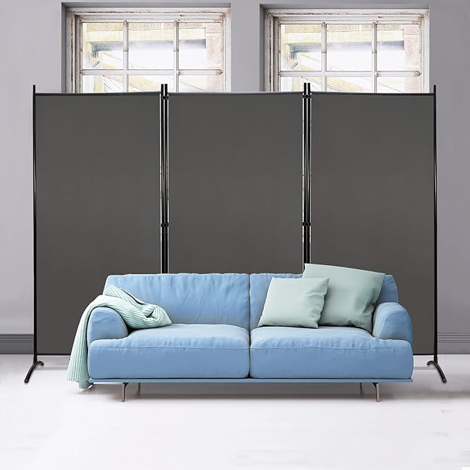 MAYOLIAH Partition Room Dividers 3 Panel Folding Privacy Screens 6 Ft Tall - Image 2