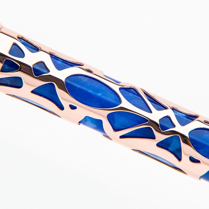 Conklin Endura Deco Crest Fountain Pen in Blue, Medium Nib, Premium Writing - Image 10