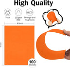 Orange Construction Paper 100 Sheets 80lb Cardstock Paper 8.5 x 11, Goefun - Image 2