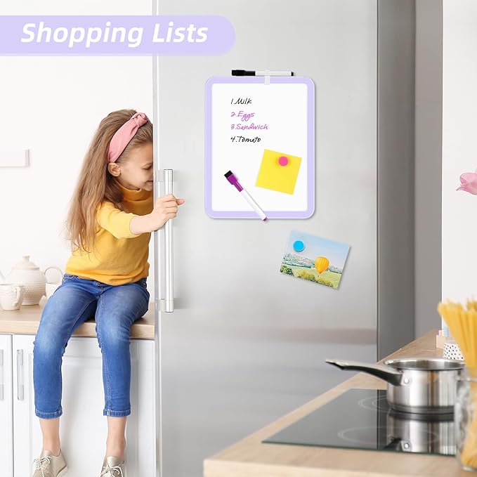 VUSIGN Small White Board Dry Erase, 8.5'' x 11'' Magnetic Dry Erase Board - Image 2