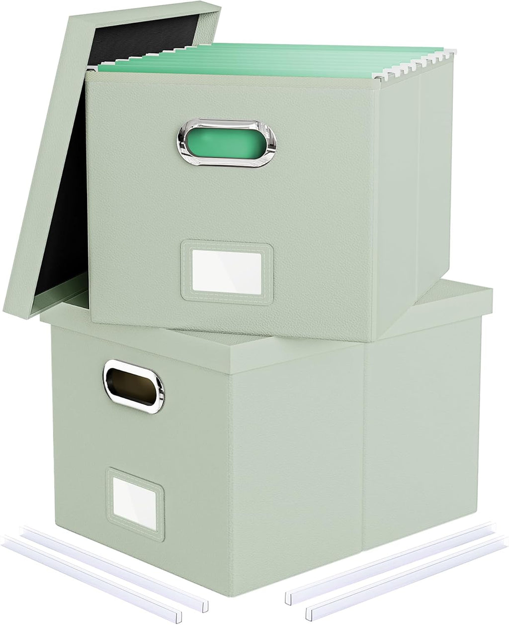 2 Pack File Storage Organizer, Portable File Box