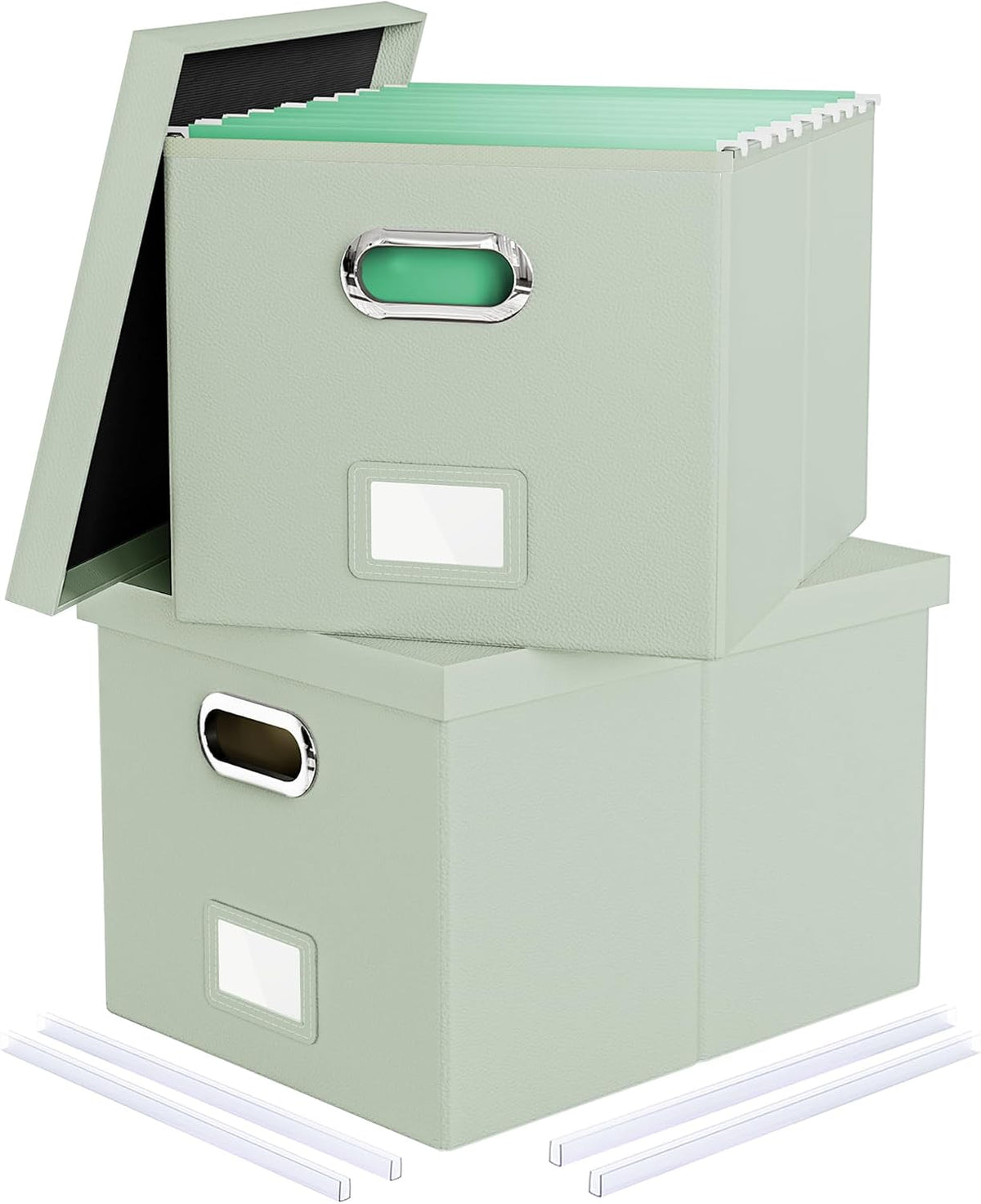 2 Pack File Storage Organizer, Portable File Box
