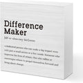Difference Maker Definition Home Office Decor Wooden Box Sign Motivational by Unknown