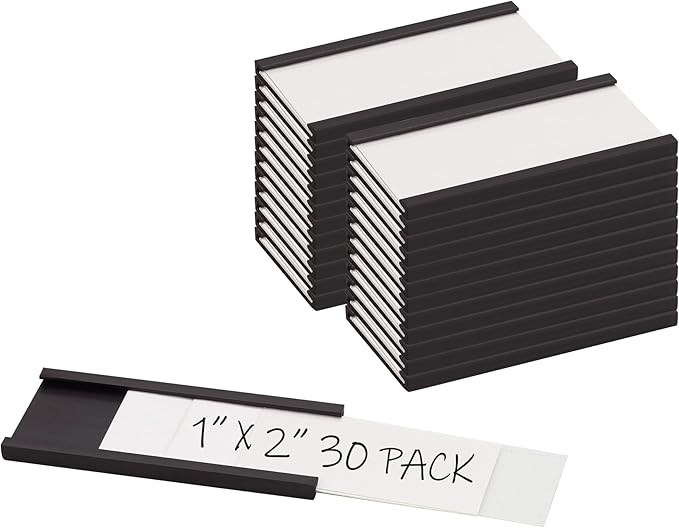 Whiteboard Magnets Label Holders 30 Pack 1'' x 2'' - Image 7