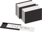 Whiteboard Magnets Label Holders 30 Pack 1'' x 2'' by Realth