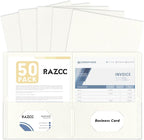RAZCC Two Pocket Folders, 50 Pack 2 Pocket Folders Fit Letter Size Paper by RAZCC