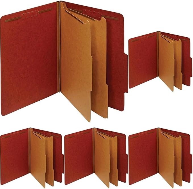 Pendaflex Recycled Classification File Folders, 2 Dividers, 2/5 Tab Cut by TOPSProducts