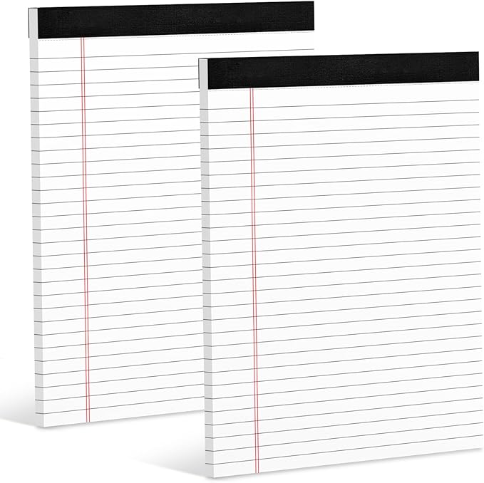 Legal Pads 8.5 x 11 White Note Pads 8.5 x 11 In 2 Pack Notepads 8.5 x 11 by Aidunmis
