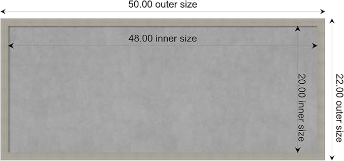 Amanti Art Grey Framed Magnetic Board 22x50 Oversize Vision Board - Image 3