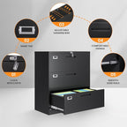 AFAIF 3 Drawer File Cabinets for Home Office, Office Storage Caninets Steel - Image 6