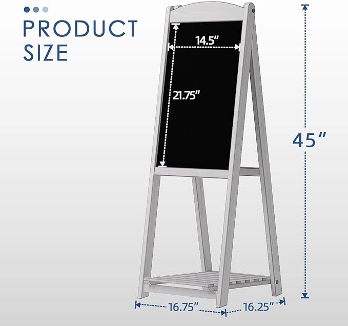 INNOVART Magnetic A-Frame Chalkboard Sign, Sidewalk Sign 45" x 17" - Image 3
