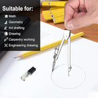 6 Sets Compass and Protractor Sets Student Basics Geometry Math Set Metal - Image 4