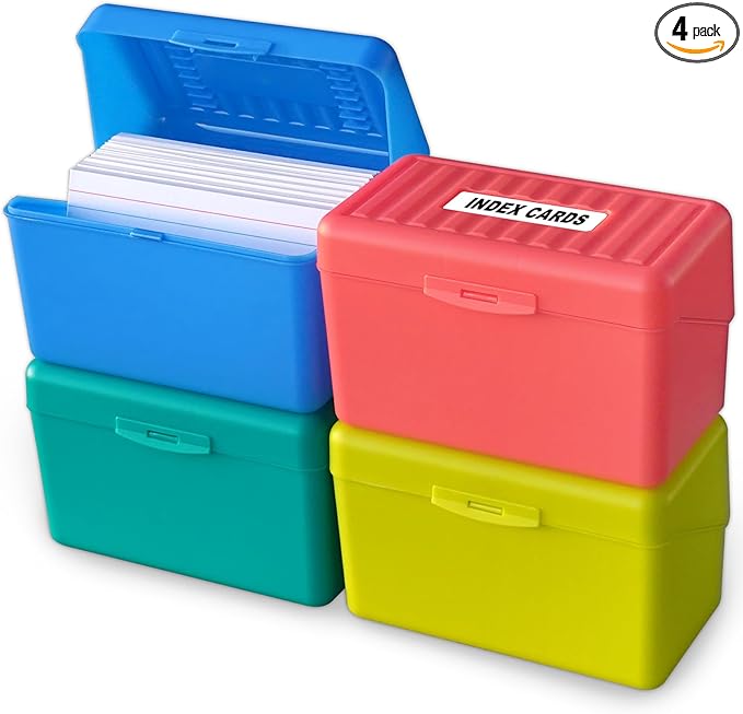 Olivo Index Card Holder Box 3x5 Flash Note Card Holder Storage File Box by Unknown