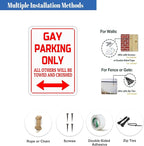 HBXNZ Gay Parking Only Sign Funny Gay Plaque Garage Bar Wall Decor Home Decor - Image 4