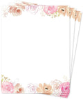 THiNKABLE Floral Stationery Paper, 50 Sheets, Decorative, Writing Paper by THiNKABLE