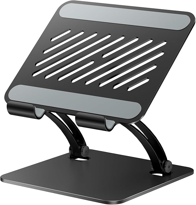 tounee Tablet Holder Stand, Dual Rod Adjustable Aluminum Desktop Stand by tounee