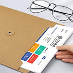 10pcs A4 Kraft Paper Envelopes Portfolio Foolscap File Folders Document Folder - Image 4