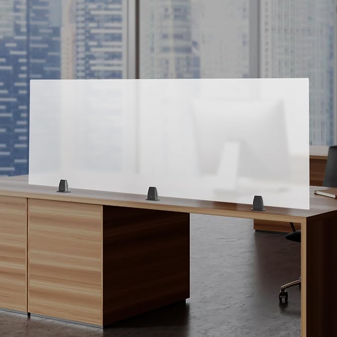 KONKENIE Acrylic Office Privacy Partition Indoor Desk Divider Guard Rectangle - Image 4