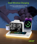 Acer 7-in-1 Wireless Charging Station - 30W Fast Wireless Charger - Image 4