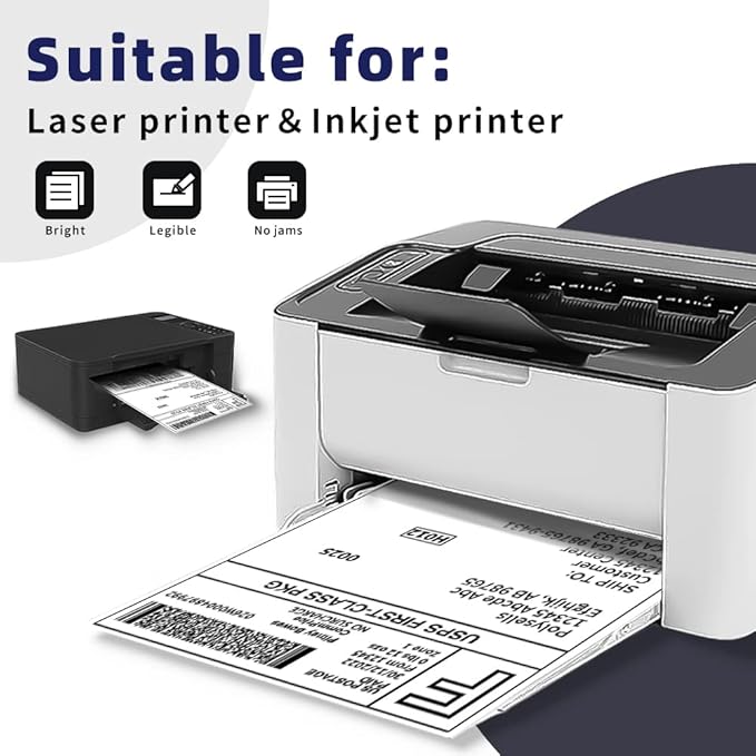 POLYSELLS Self Adhesive Address Shipping Labels - Image 4