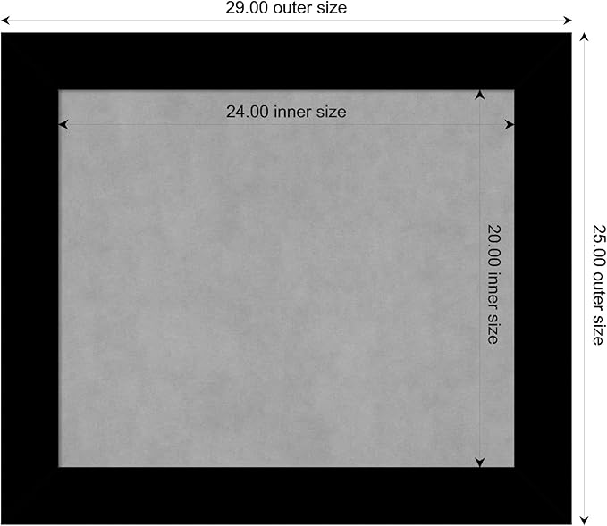 Amanti Art Black Framed Magnetic Board 25x29 Medium Vision Board - Image 4