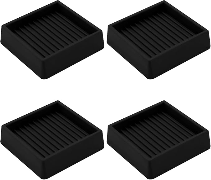 VOCOMO 2X2 Rubber Caster Cups, Non Slip Furniture Pads, Anti-Slip Furniture by VOCOMO