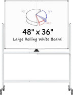 MaxGear Rolling Whiteboard on Wheels by MaxGear